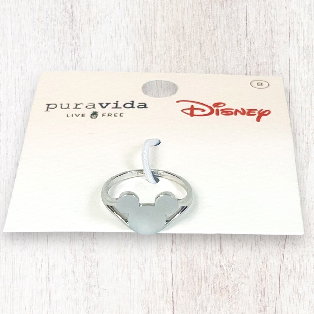 ❌SOLD❌Pura Vida x Disney Mickey Mouse Icon Silver Open Sides Ring - Picture 4 of 14